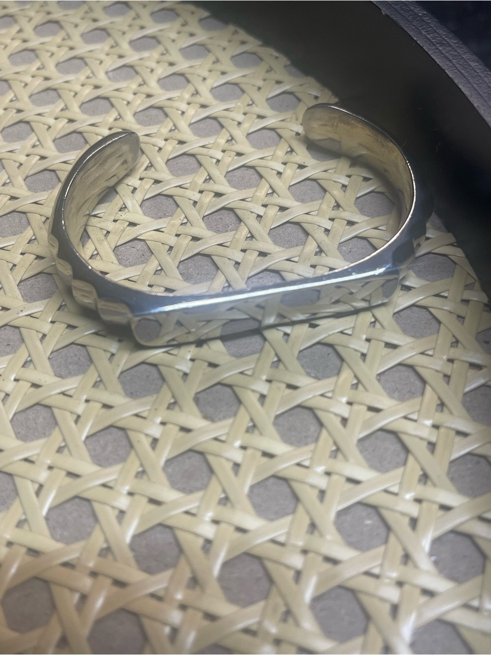 Solid Brass Polished Silver Plated Open Cuff Bracelet Unisex